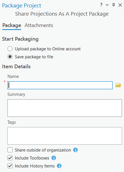 Package Project tool