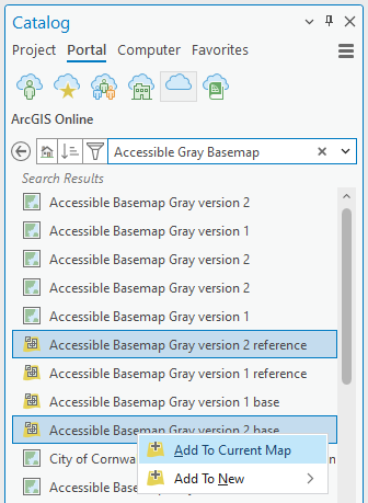 Accessible Gray Basemap