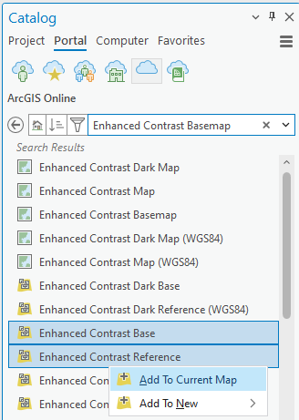 Enhanced Contrast Basemap