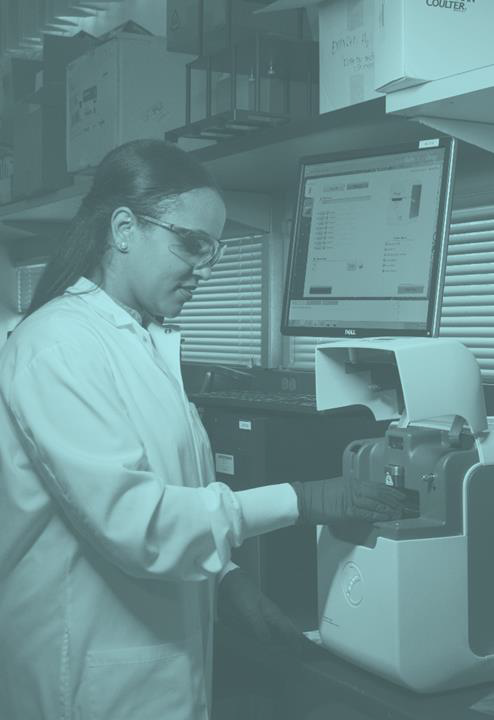 image of researcher in a lab
