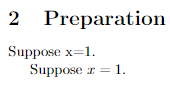 latex math mode example