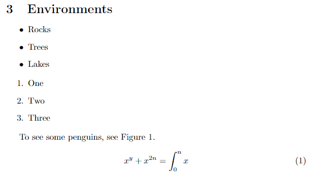 latex equation environment