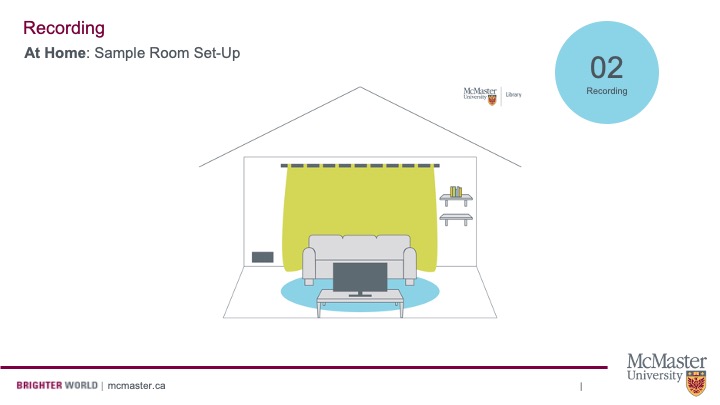 Rendering of living room with closed curtains, unplugged TV, closed air vent, and removed clock.