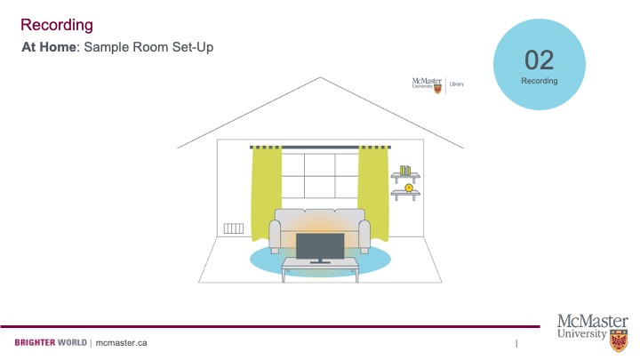 Rendering of living room with TV, open curtains, a clock on the shelf.