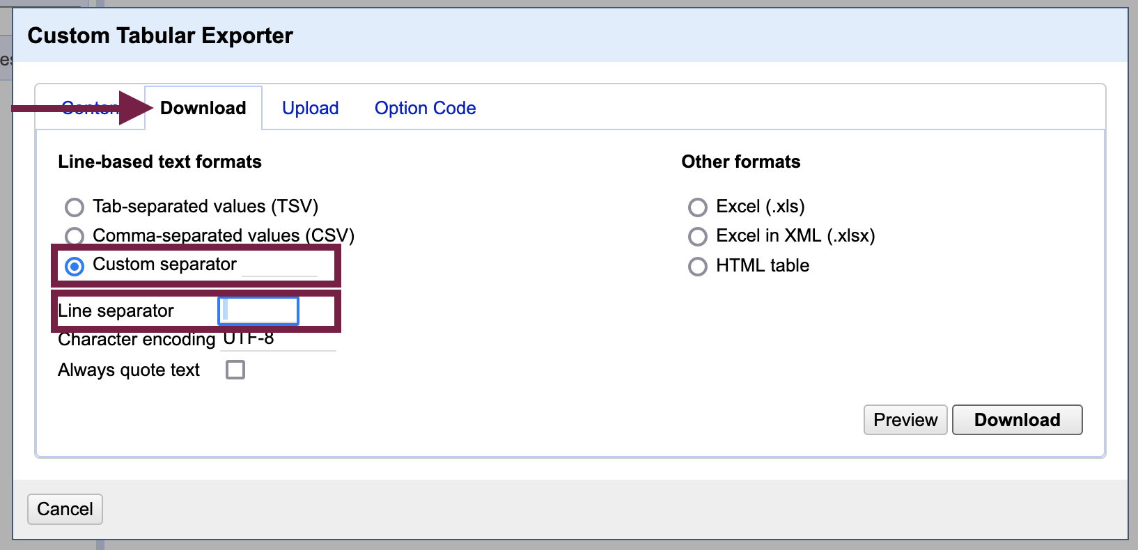 using a custom seperator of a space to split apart words